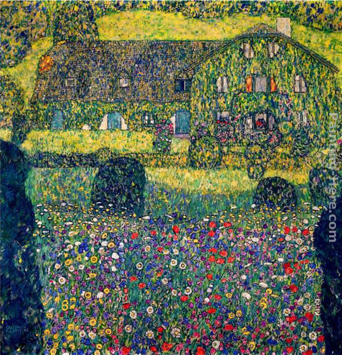 Country House on Attersee Lake, Upper Austria painting - Gustav Klimt Country House on Attersee Lake, Upper Austria art painting
